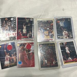Michael Jordan and Scottie pippin 8 card lot amazing cards in great condition